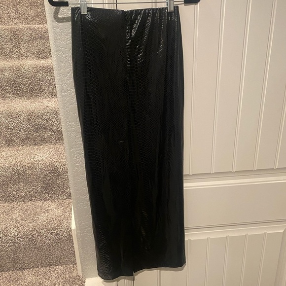 Kim Shui Black Croc-Embossed Jersey Midi Skirt - NWT - Picture 13 of 15